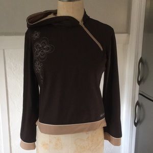 Anatomie brown and tan long sleeve shirt hoodie M